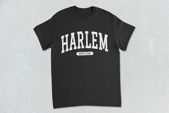 Harlem T-shirt New York Collegiate Heavy Cotton Tee Unisex - Etsy