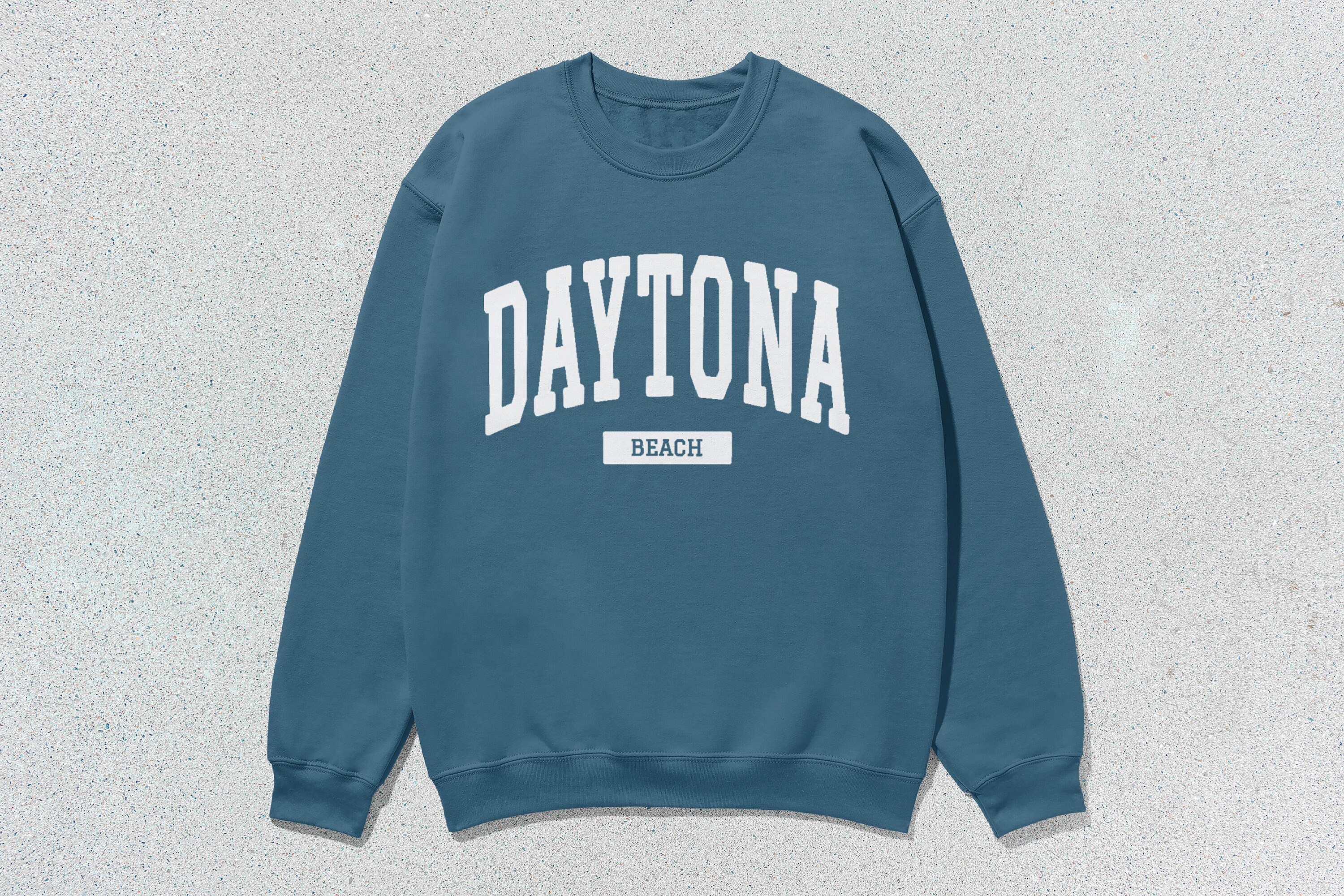 Daytona Beach Sweatshirt Florida Collegiate Crewneck Sweater