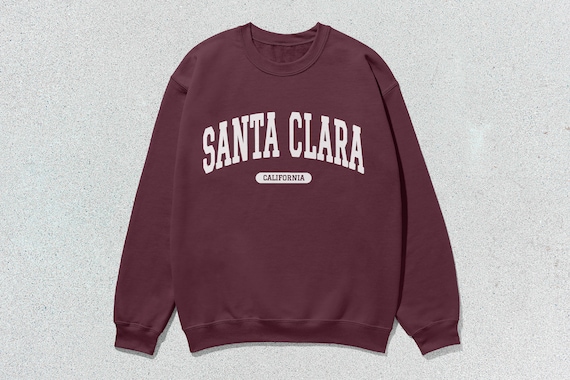 Santa Clara Sweatshirt California Collegiate Crewneck Sweater Unisex Etsy UK