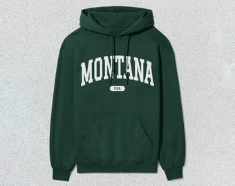 Montana Hoodie USA Collegiate Hooded Sweatshirt Unisex