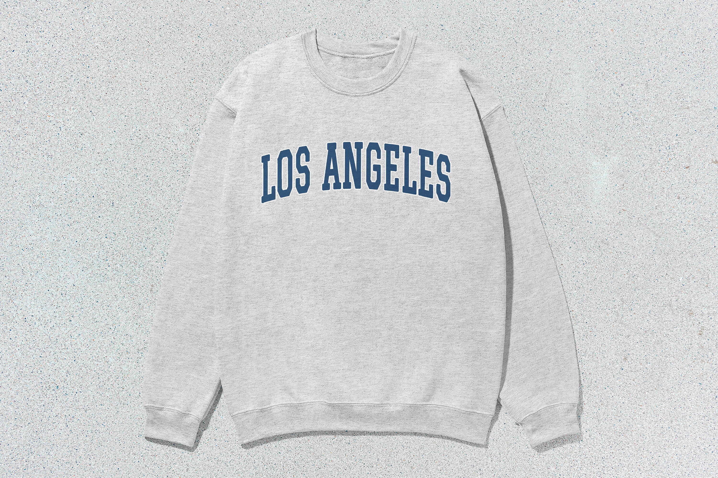 Los Angeles Sweatshirt Collegiate Crewneck Sweater Unisex Navy Etsy UK