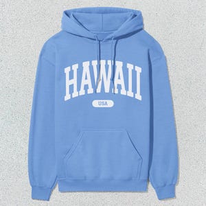 Hawaii Hoodie USA Collegiate Hooded Sweatshirt Unisex