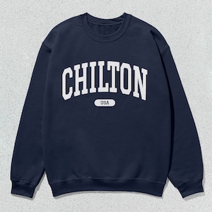 Chilton Sweatshirt USA Collegiate Crewneck Sweater Unisex
