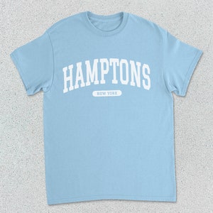 Hamptons T-Shirt New York Collegiate Heavy Cotton Tee Unisex