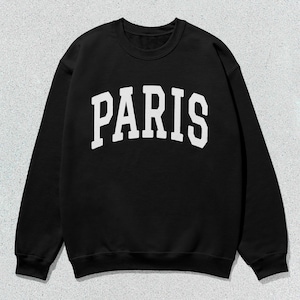 Paris Sweatshirt Collegiate Crewneck Sweater Unisex