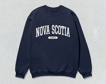 Sudadera de Nueva Escocia Suéter de cuello redondo universitario de Canadá Unisex