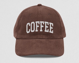 Boné de veludo cotelê vintage Coffee Cap