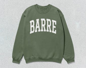 Sudadera unisex de cuello redondo universitaria de Barre
