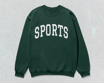 Sports Sweatshirt Collegiate Crewneck Sweater Unisex