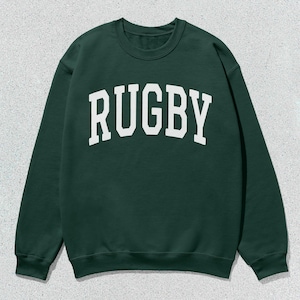 Rugby Sweatshirt Collegiate Crewneck Sweater Unisex