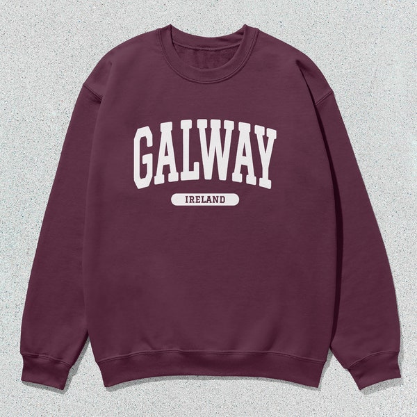 Galway Sweatshirt Ireland Collegiate Crewneck Sweater Unisex