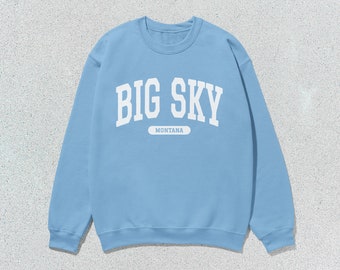 Sudadera Big Sky Suéter Montana Collegiate Crewneck Unisex