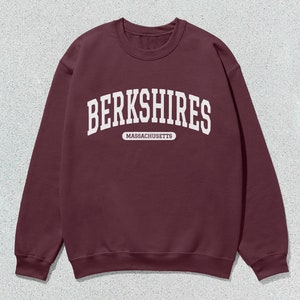 Berkshires Sweatshirt Massachusetts Collegiate Crewneck Sweater Unisex Maroon