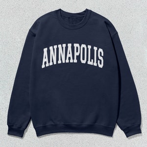Annapolis Sweatshirt Maryland Collegiate Crewneck Sweater Unisex