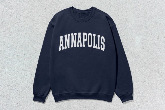 【MODERNIF】Maryland Lettering Sweatshirt Maryland Embroidered Sweatshirt, Maryland, Crab, Maryland