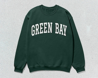 Green Bay Sweatshirt Collegiate Crewneck Sweater Unisex