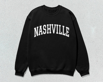 Nashville Sweatshirt Collegiate Crewneck Sweater Unisex