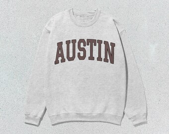 Austin Sweatshirt Collegiate Sweter z okrągłym dekoltem Unisex Brązowy