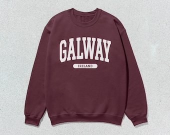 Galway Sweatshirt Ireland Collegiate Crewneck Sweater Unisex