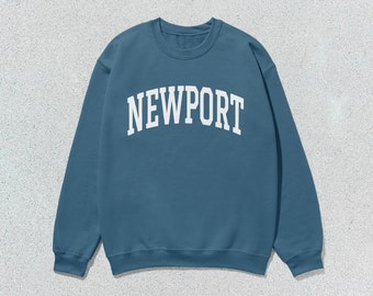 Newport Sweatshirt Collegiate Crewneck Sweater Unisex