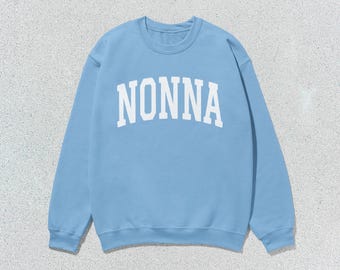 Sudadera Nonna con cuello redondo y estilo universitario, unisex