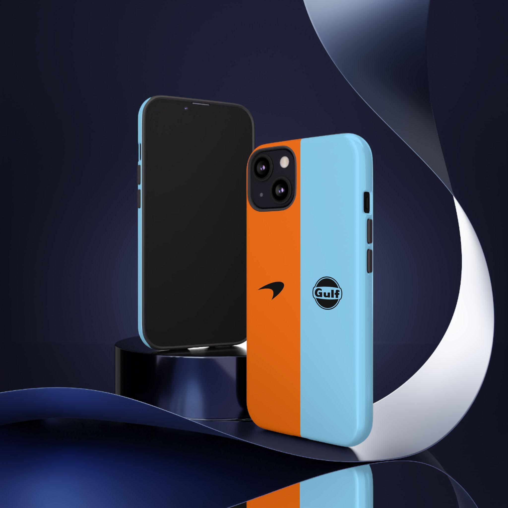 Tough Smartphone Cases Iphone & Samsung S23 - McLaren F1 Team - Special Monaco Livery Babyblue Gulf Racing