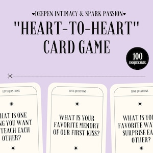 100 kaarten | Digitale versie | Gesprekskaartspel | Digitale download | Direct afspelen | Date-avondspel | Spel voor koppels