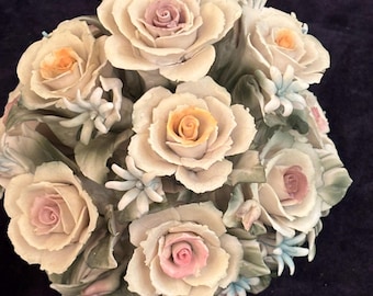Capodimonte flower bowl Italy signed 12 cm handmade unique