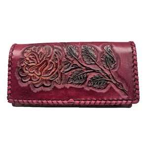 Leather women's Wallet , Minimalist Personalized Cowhide Hand Engraved Genuine Leather Coin Purse With Zipper and Card Slots, for Woman