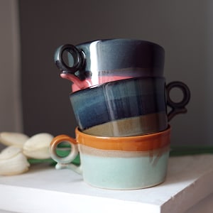 Taza de avena de cerámica japonesa, tazas de desayuno, vidrio de