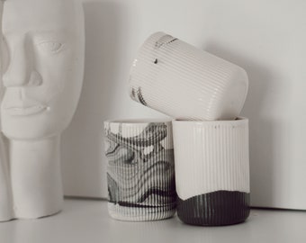 8 oz Stoneware Ceramic Tumbler, Handmade Ceramic Cup, Water Glass, Ceramic Iced Coffee Cup