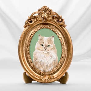Hand-Painted Custom Watercolor Cat Portrait: Pet Memorial Gift, Gift for Dog Lover
