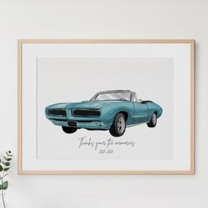 Custom Watercolor Car Painting From Photo: Personalized Automotive Portrait, Gift for First Car
