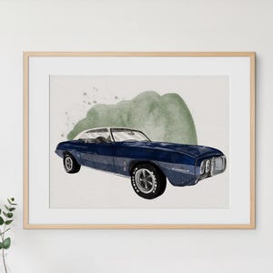 Hand-Painted Watercolor Car Portrait: Custom Automotive Art, New Car Gift, Painting from Photo