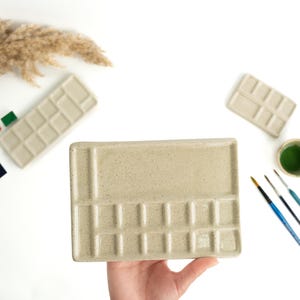 Handmade Ceramic Watercolor Paint Palette: Artist Gift, Gift For Painter