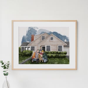 Custom Hand-Painted House Painting, House Portrait From Photo, Housewarming Gift, First Home Gift, Realtor Closing Gift, Gift For Christmas