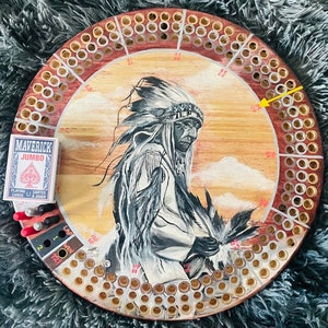 Custom 18&quot; Round Cribbage Board