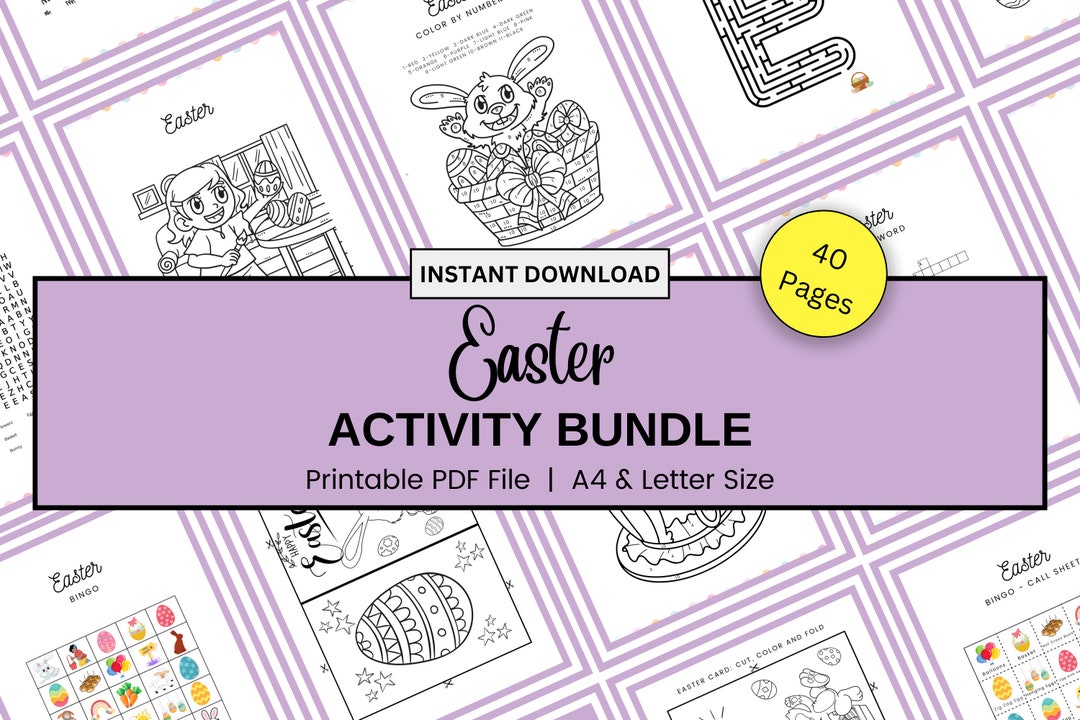 Activity Bundle EASTER Printable Games for Kids Easter Party Games for ...