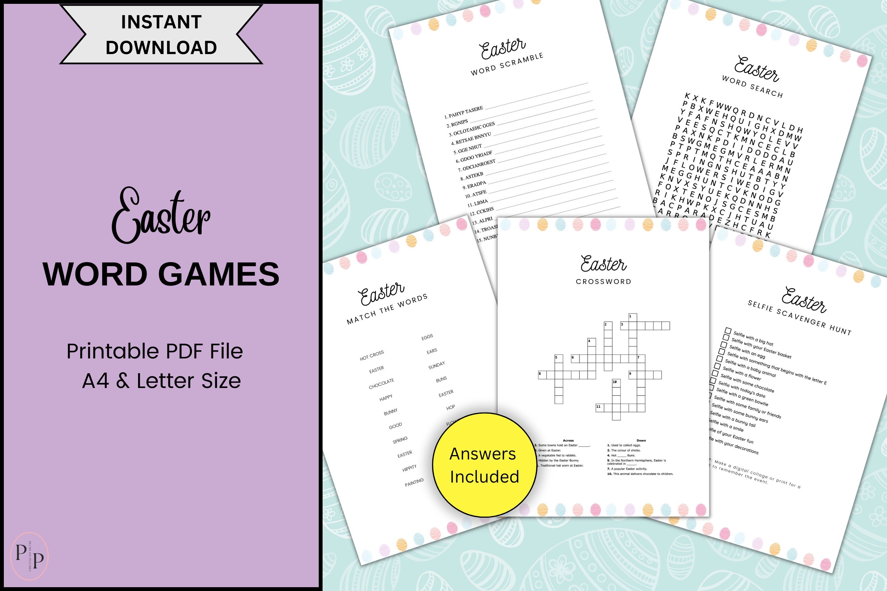 Activity Bundle EASTER Printable Games for Kids Easter Party Games for ...