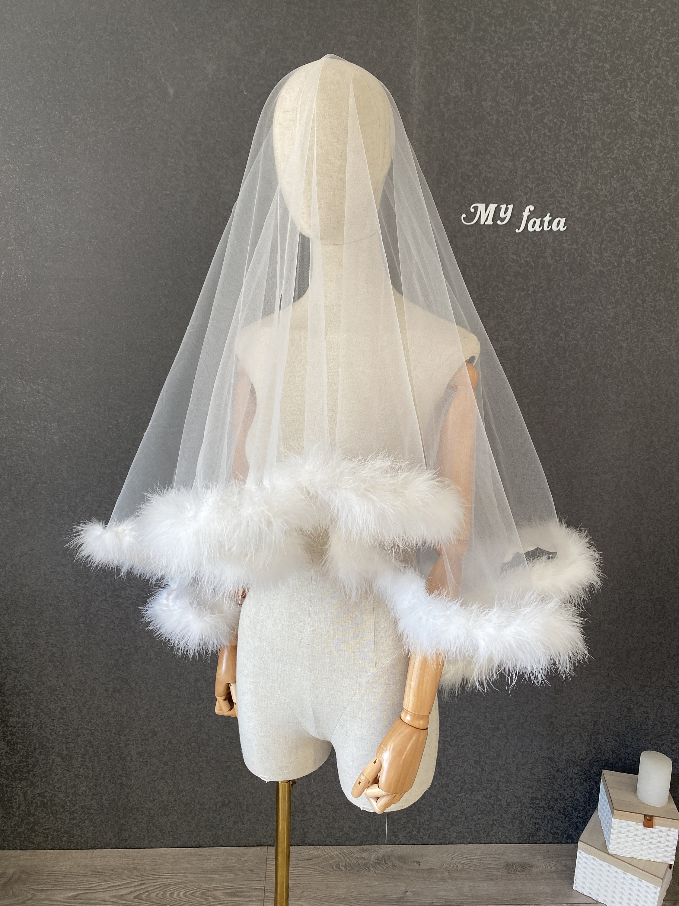 Ostrich Feather Veil - Etsy Singapore