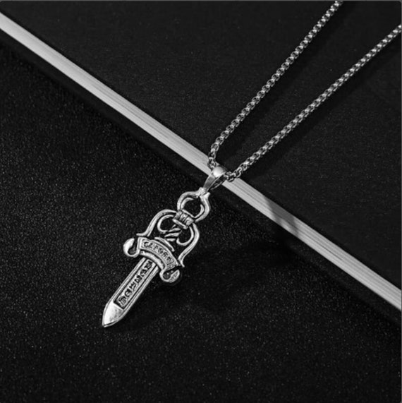 Chrome Heart Dagger Necklace - Etsy