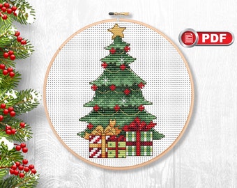 Christmas Tree Cross Stitch Patterns, Merry Christmas Cross Stitch Patterns, Christmas Patterns, Christmas xStitch, Home Decor #mch.005