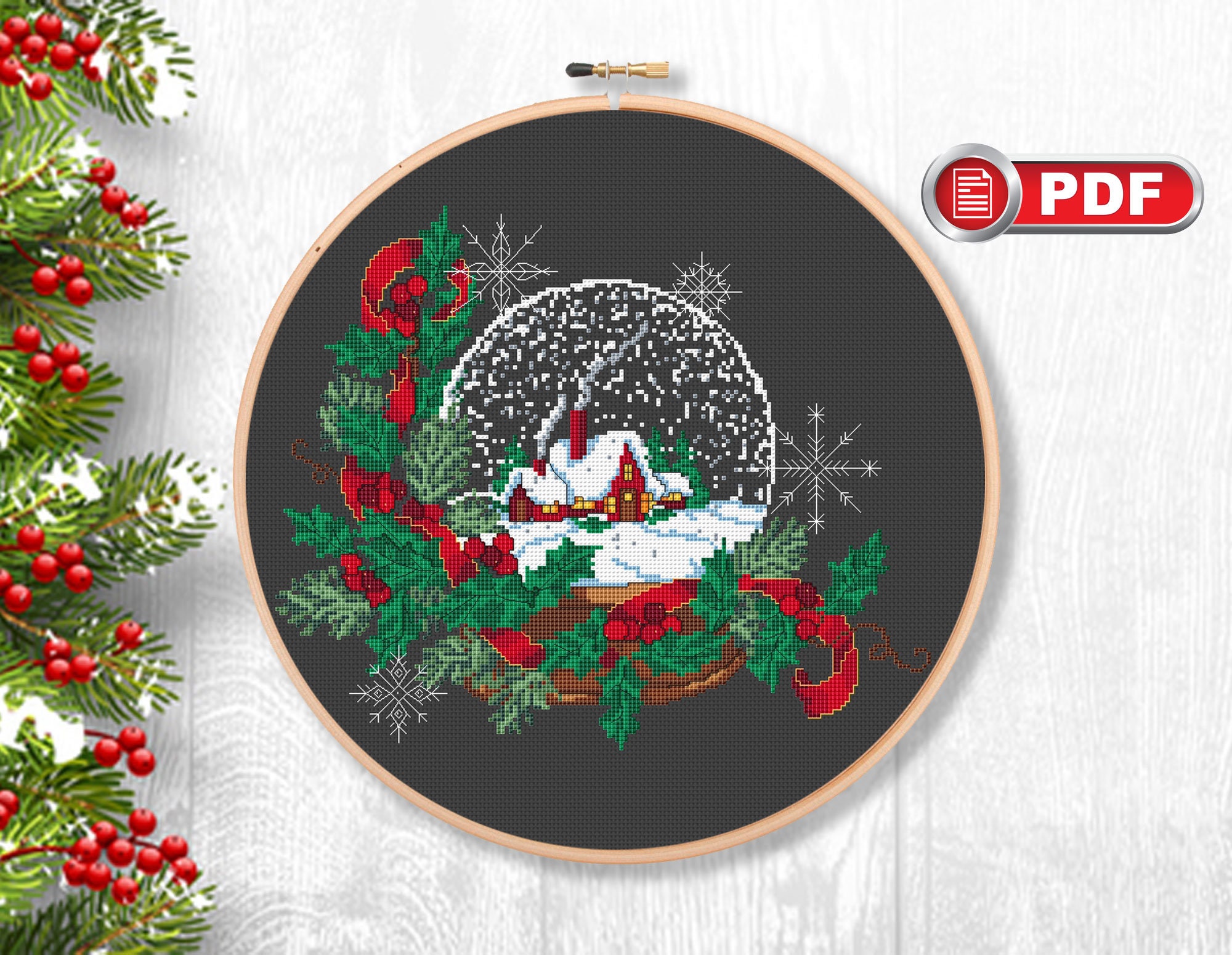 Christmas Ball Cross Stitch Patterns, Holiday Cross Stitch Patterns, Merry Christmas Cross Stitch Patterns, Christmas xStitch #mch.040