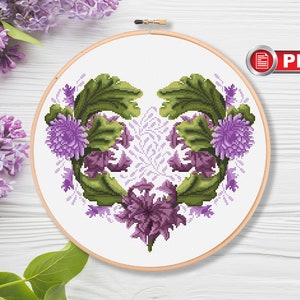 Peony&#39;s Heart Cross Stitch Patterns, Happy Valentines Day Cross Stitch Patterns, Valentines Gift Patterns, Valentines xStitch #lov.051