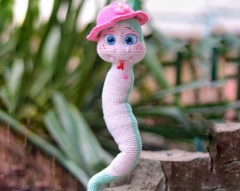 Crochet PATTERN Snake, crochet snake,  Amigurumi tutorial PDF in English