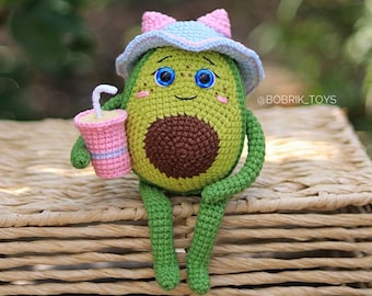 PATTERN Baby Avocado, amigurumi crochet toy, PDF pattern, ENGLISH pattern.