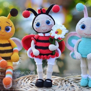 Pattern: Bundle insect, Pattern bee, Pattern butterfly, Pattern ladybug, English only, PDF file.