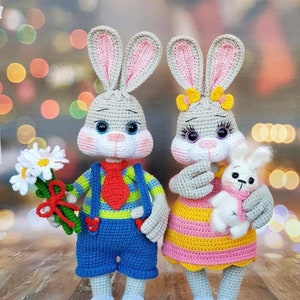Pattern cute bunny, English crochet pattern hares, pdf image 5