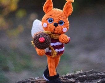 Padrão de crochê do esquilo Oliver: Brinquedo Amigurumi (Padrão em PDF)