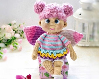 Padrão de boneca borboleta de crochê: Amelia Amigurumi (padrão em PDF)